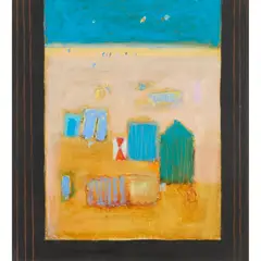Charles T. K. MacQueen, KITE FLYING, ARCHACHON, mixed media