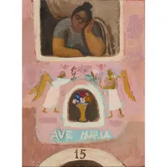 Alberto Morrocco, AFTERNOON IN ANTICOLI, oil on board