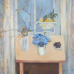 Joan Renton, STILL LIFE BY A WINDOW, oil on canvas