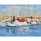 James Fullarton, LARGS MARINA, oil on board