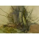 James Morrison, TREES AT EDZELL, 1978, oil on board