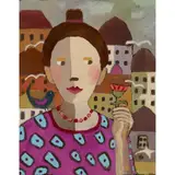 Catriona Millar, FIGURE WITH THISTLE, acrylic on canvas