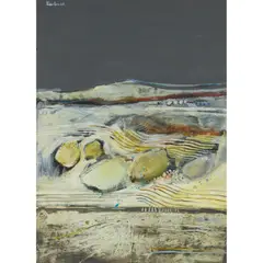 James D. Robertson, ROCKY FORESHORE, 1968, mixed media