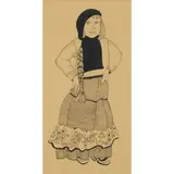 Alasdair Gray, KAREN, 1969, Indian ink on beige paper