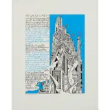 Alasdair Gray, THE TOWER OF BABEL, 2017, Screenprint, P/P, aside from the edition of 40