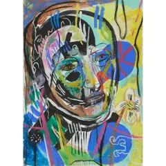 Caroline McNairn, HEAD STUDY, Mixed media on paper