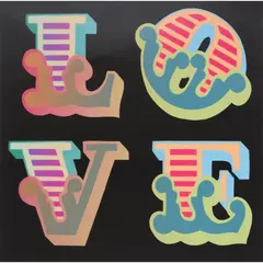 Ben Eine, LOVE 4, 2016, Lenticular print with colours, 43/75