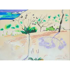 David Michie, SPRINGTIME LANDSCAPE, IBIZA, oil on canvas