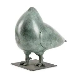 WALKING PIGEON by Shona Kinloch, Bronze, raised on a steel plinth, sold Jan 2025