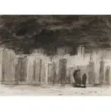 David Michie, HONG KONG, charcoal, ink and wash