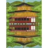 Nana Shiomi, MIRROR POND, KINKAKU, 2009, Woodcut, 17/30
