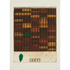 Joe Tilson, OAK MANTRA, 1981, Etching and aquatint, A/P IV/X
