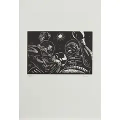 Peter Howson, CRISPIN JACKSON: A HERO OF THE PEOPLE, 1987, dedicated in pencil ‘To Ian Flooks/from Peter Howson’