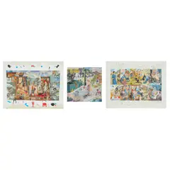 Chris Orr, THREE PRINTS: 'SAINT MICK', 2001, 'THE INS AND OUTS', 2001 AND 'TANBY', 1998, Lithograph and relief, 6/30