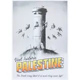 Banksy, VISIT HISTORIC PALESTINE, and 'The Walled Off Hotel' pink ink stamp (verso), poster and another the same, both accompanied by stamped 'The Walled Off Hotel' invoices, one dated '16.11.19'