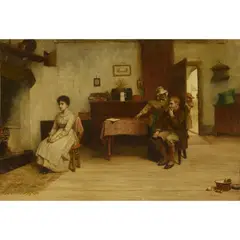 John Burr, THE RELUCTANT SUITOR, oil on canvas