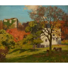 Thomas Corsan Morton, AUTUMN, oil on canvas