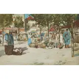 James Kay, IN THE MARKET, watercolour and bodycolour