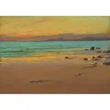 Alexander Mann, ON THE BEACH, TANGIERS, Oil on panel
