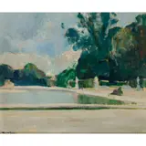 Herbert James Gunn, THE GARDENS OF VERSAILLES, oil on canvas board