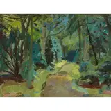 William George Gillies, BACK ENTRANCE, WOOPLAW, oil on canvas