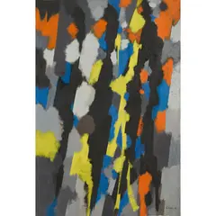 ABSTRACT COMPOSITION by William Gear, oil on canvas, sold Dec 2024