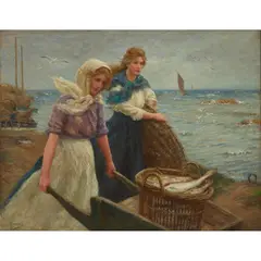 John McGhie, THE LATEST CATCH, oil on canvas