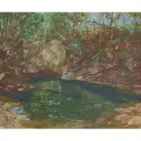 George Houston, THE SALMON POOL, oil on canvas
