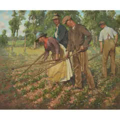 Francis Patrick Martin, HARD AT IT, oil on canvas