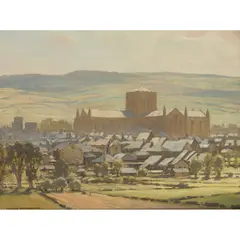 Charles Oppenheimer, HEXHAM ABBEY, oil on canvas