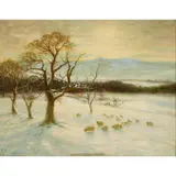Joseph Farquharson, SHEEP IN THE SNOW, FINZEAN