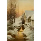 Joseph Farquharson, SILENCE OF THE SNOW, BUCKET MILL