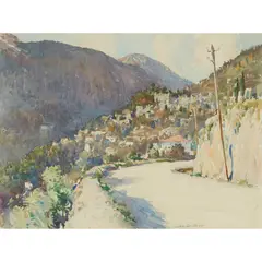Stanley Cursiter, ROQUE BRUNE, MENTONE, watercolour