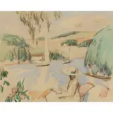 John Duncan Fergusson, BOURNE END, pencil and watercolour