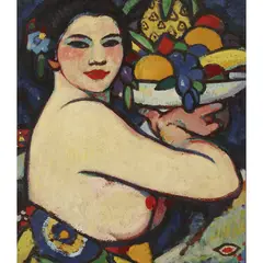 Anne Estelle Rice, A BOWL OF FRUIT, oil on board