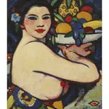 Anne Estelle Rice, A BOWL OF FRUIT, oil on board