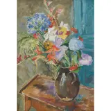 John Maclauchlan Milne, SUMMER FLOWERS, oil on canvas