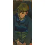 Joan Eardley, BOY IN BLUE JERSEY, Oil on board