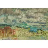 TEMPLE by William George Gillies, Watercolour, sold Dec 2024