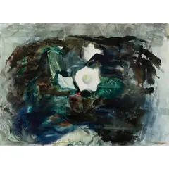 WHITE GLOXINIA by Anne Redpath, watercolour, sold Dec 2024