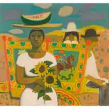 Alberto Morrocco, FESTA SICILIANA, oil on canvas
