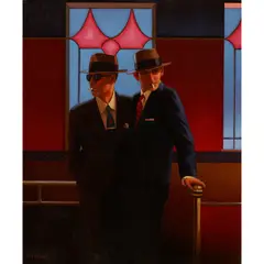 Jack Vettriano, BOY'S NIGHT, oil on canvas
