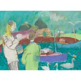 Rosemary Beaton, WATCHING THE BOATS (DUMBARTON ROCK), 1985, mixed media