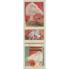 David M. Martin, CLASSICAL TRIPTYCH, pencil and watercolour