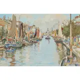 James Kay, ROTTERDAM, gouache on brown paper
