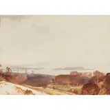 William Russell Flint, HELENSBURGH AND ADMORE FROM ABOVE RHU, DECEMBER, 1926, watercolour