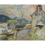 Nan Stark Fergusson, KINGHOLM QUAY NEAR DUMFRIES, oil on panel