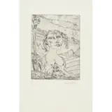 John Bellany, WOMAN BY THE SEA, Etching, 9/14