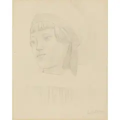 Gilbert Spencer, PORTRAIT STUDY, pencil