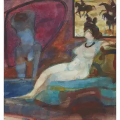Robin Philipson, ODALISQUE IV, 1883, Watercolour